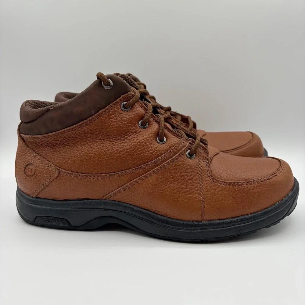 Dunham Addison Men's Waterproof Brown Leather Ankle Boot Size 10 6E XX-Wide